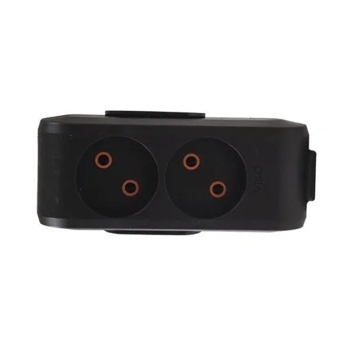 Viko Multi-let 2 (90132200) Колодка 2 гнізда без заземлення (Чорний)