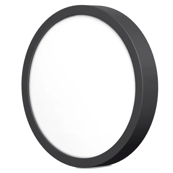 VIDEX 18W 5000K Black LED світильник круглий накладний