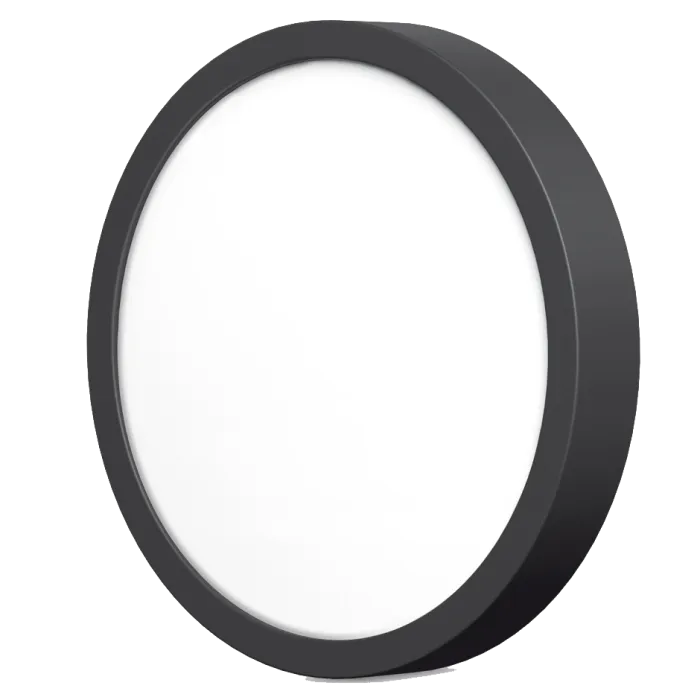 VIDEX 18W 5000K Black LED світильник круглий накладний