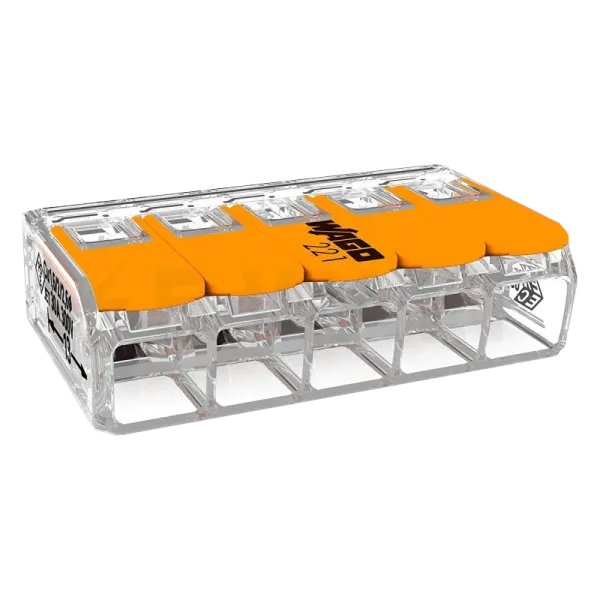 Wago COMPACT 221-615 5-дротова 0,5-6мм2 Клема