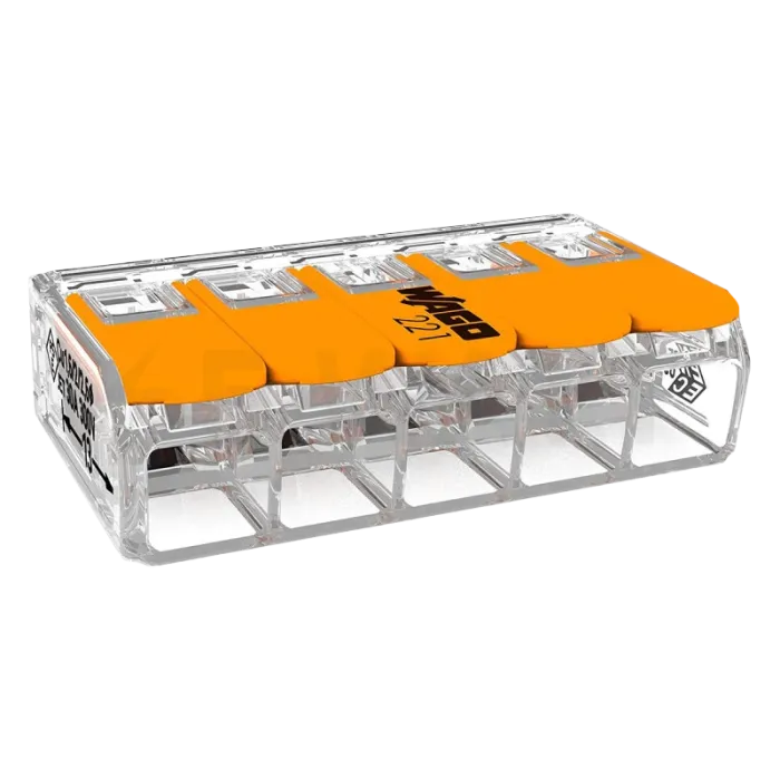 Wago COMPACT 221-615 5-дротова 0,5-6мм2 Клема