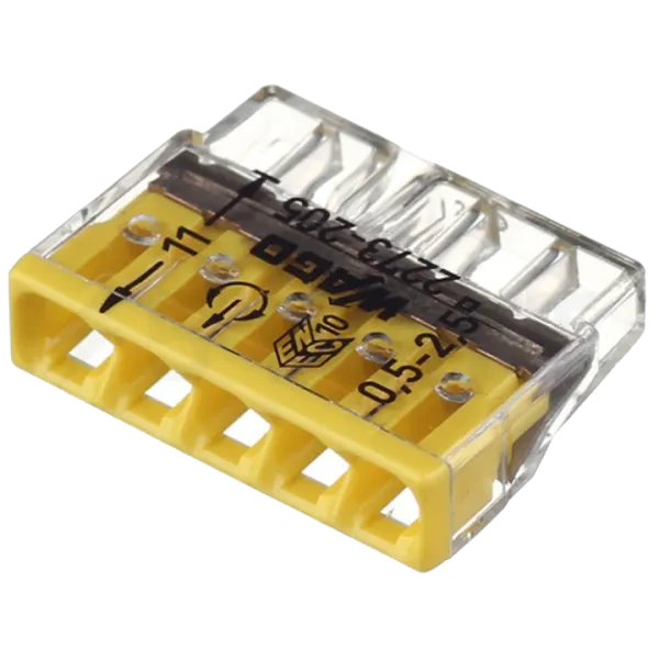 Wago 2273-205 5-проводів 0,5-2,5мм2 (без пасти) Клема