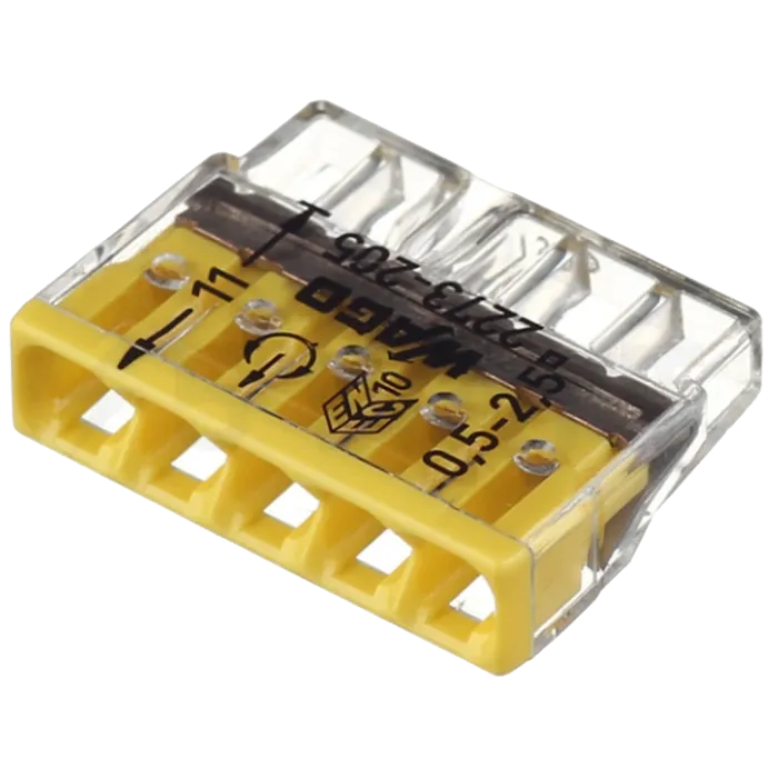 Wago 2273-205 5-проводів 0,5-2,5мм2 (без пасти) Клема