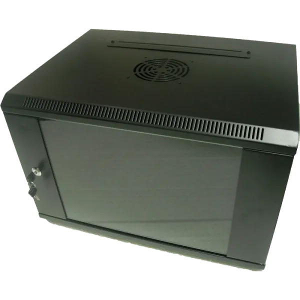 Hypernet WMNC-15U-FLAT-AC-BLACK Шафа коммутаційна настінна 15U 600x450 розбірна