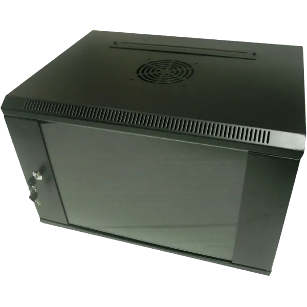 Hypernet WMNC-9U-FLAT-AC-BLACK Шафа коммутаційна настінна 9U 600x450