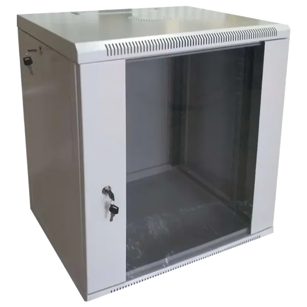 Hypernet WMNC66-12U-FLAT-AC Шафа комутаційна настінна 12U 600x600 розбірна сіра