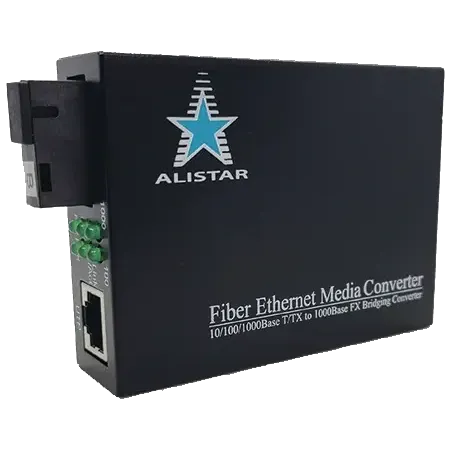 ALISTAR X5G 1G 10/100/1000BASE-T RJ-45 - 1000BASE-LX 1SM WDM SC 20KM TX1550/RX1310nm Медіаконвертор