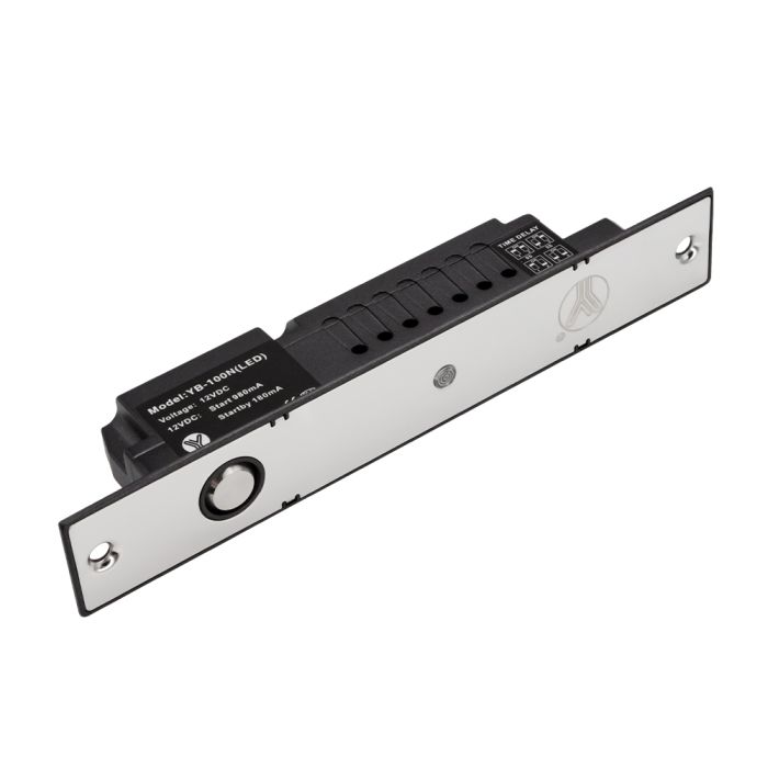 Ригельний замок Yli Electronic YB-100N(LED)-5P врізний з LED індикацією, таймером для системи контролю доступу