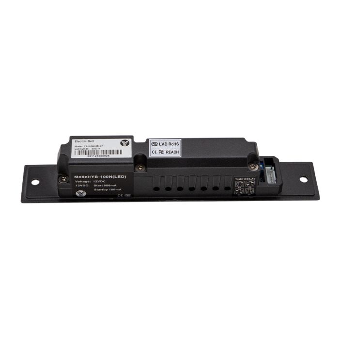 Ригельный замок Yli Electronic YB-100N(LED)-2P врізний з LED індикацією для системи контролю доступу