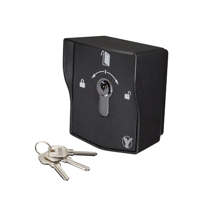 Кнопка аварійного виходу з ключем Yli Electronic YKS-852B(EN) водонепроникна для системи контролю доступу