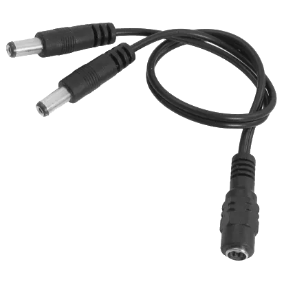 DC-F => 2xDC-M (D 5,5x2,5мм) 40см Дільник живлення