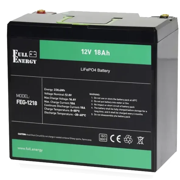 Full Energy FEG-1218 12В 18А•г Літієва акумуляторна батарея