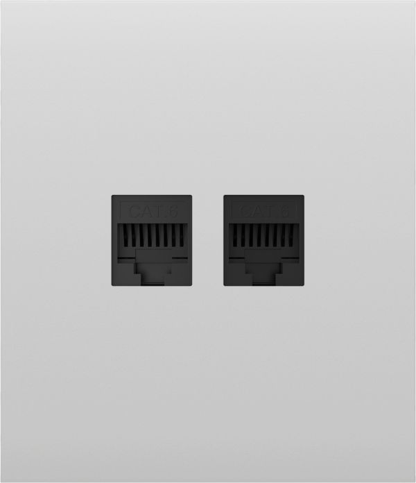 Передня панель для вбудованої інтернет-розетки Ajax CenterCover (LAN) White (126195.318.WH)