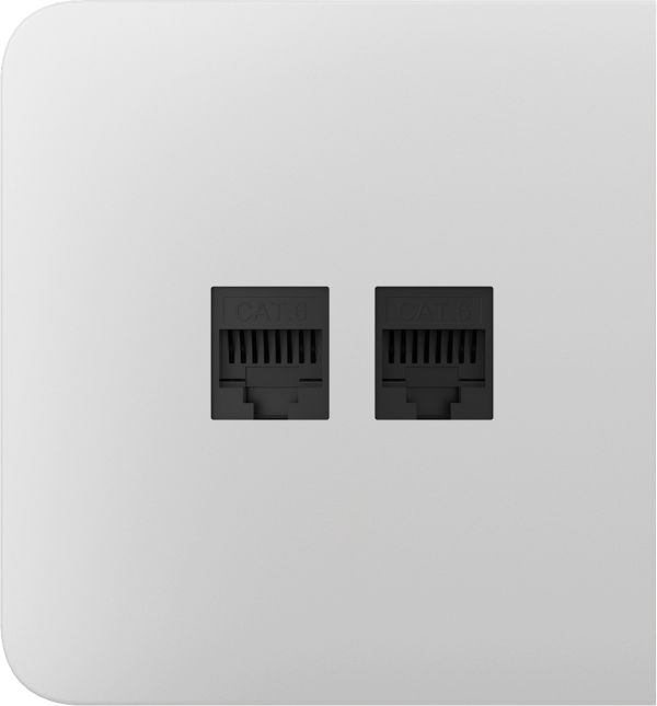 Бічна панель для вбудованої інтернет-розетки Ajax SideCover (LAN) White (126211.319.WH)