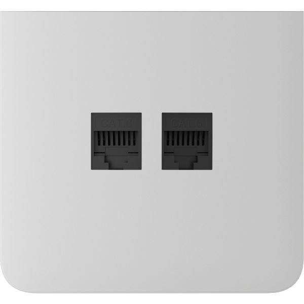 Бічна панель для вбудованої інтернет-розетки Ajax SideCover (LAN) vertical White (126219.319.WH)